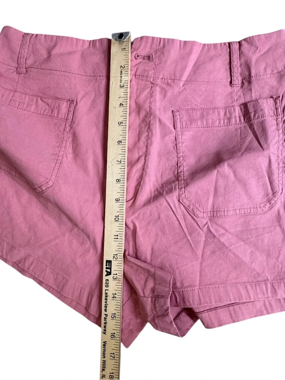 NWT Anthropologie Maeve Colette Pink Linen Blend Utility Shorts Size 32
